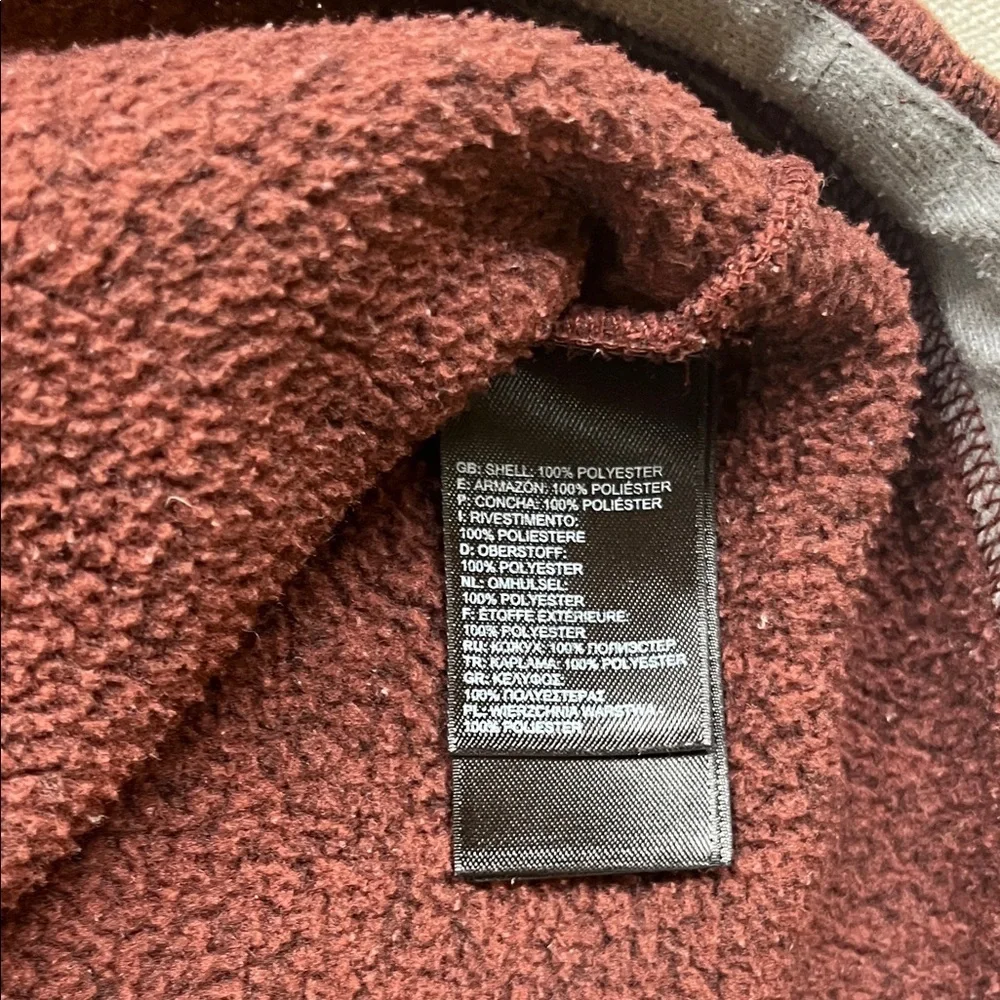 The North Face Men's Maroon Quarter Zip Sweater